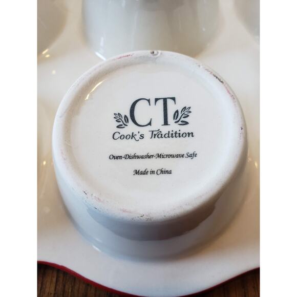 Cooks Tradition Muffin Pan Dutch Porcelain Oven/Mic/Dishwasher Safe - Picture 9 of 13